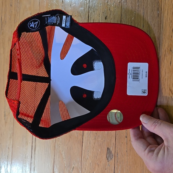 '47 Brand Cincinnati Reds Trucker Snapback Cap - Picture 7 of 11